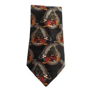 Vintage Mickey Unlimited Disney Tie Mickey Mouse Pluto Christmas Tree  Presents